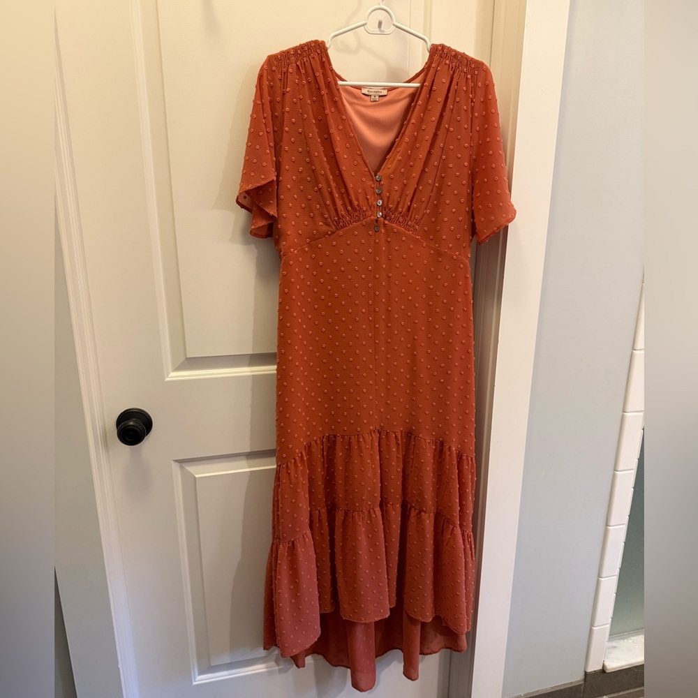 Elegant Coral Women's Dress